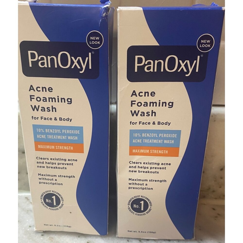 Pack of 2 Panoxyl Acne Foaming Wash Benzoyl Peroxide Face  5.5 oz Exp. 09/26